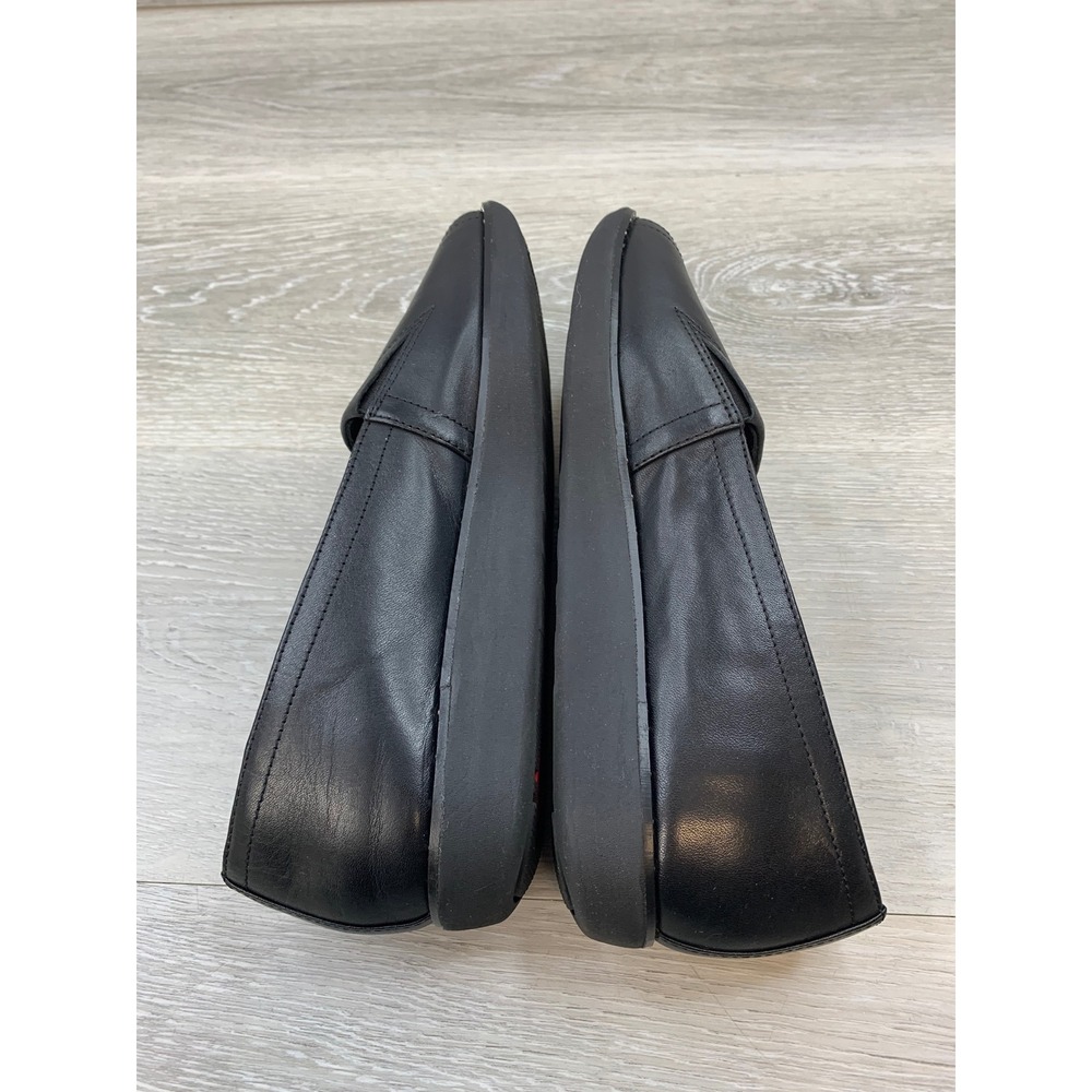 FitFlop Duocomff Women's Peep Toe Flats Black Leather 8 Comfort Casual Shoes - Picture 5 of 10